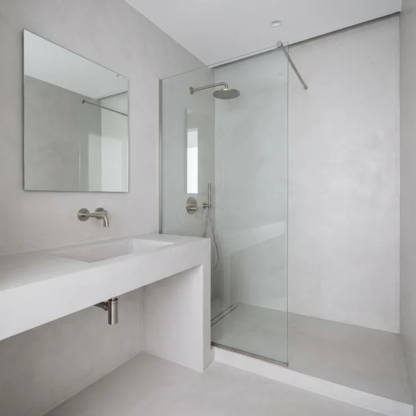 Microcement bathroom finishing