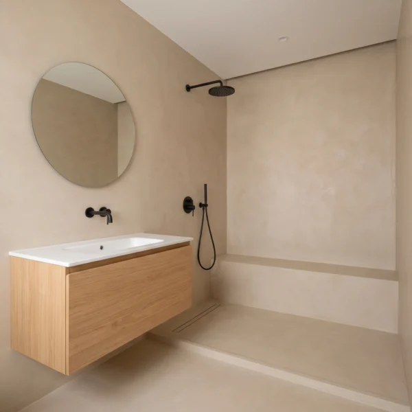 Microcement modern bathroom