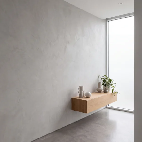 Inetrior wall with microcement